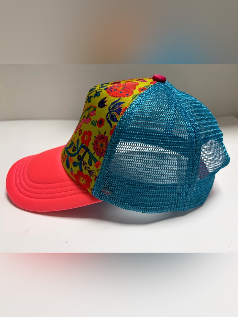 Natural Life Floral Trucker Hat Adjustable Mesh Snapback Bright Boho Surf Beach - Picture 3 of 8